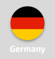 Germany flag, round icon