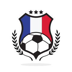 France national flag football crest