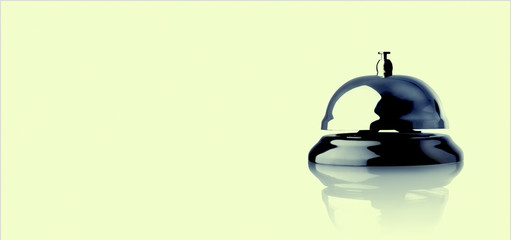 Reception bell, isolated