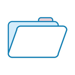 document folder icon over white background vector illustration