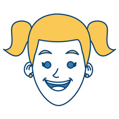 Woman smiling cartoon icon vector illustration graphic design