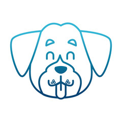 Dog head cartoon icon vector illustration graphic design