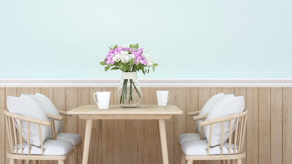 dining area in home or restaurant - Interior design for artwork - 3D Rendering