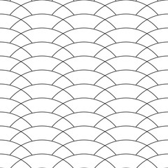 Vector seamless pattern. Modern stylish texture. Repeated geometric pattern with fragments of a circle