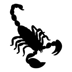 scorpion silhouette icon vector