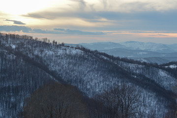 Winter snow landscape - white, peaceful, sky, colors