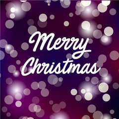 Christmas typography, lights on background