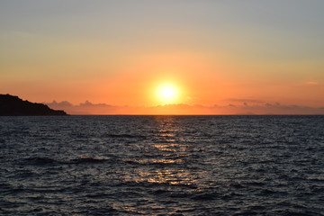 Sonnenuntergang Ischia Inseln küste Italien