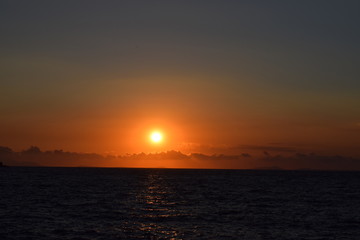 Sonnenuntergang Ischia Inseln küste Italien
