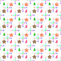 Christmas pattern background - vector illustration
