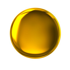 Golden button or badge