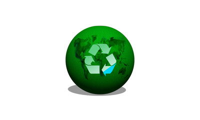 Earth with lawn texture with