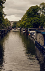 One of the many beautiful canals in Amsterdam.