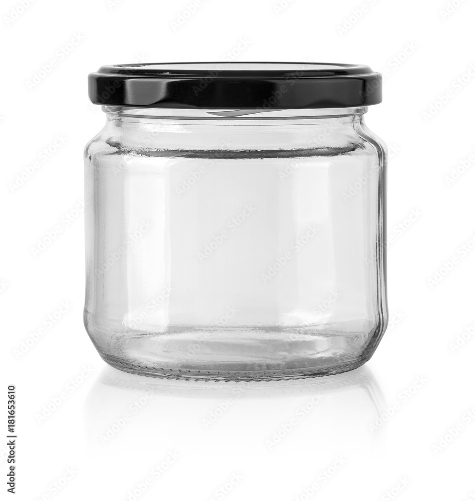 Wall mural glass jar isolated