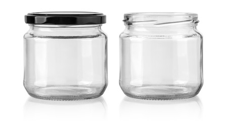 glass jar isolated