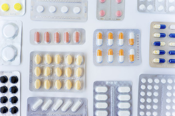 A lot of colorful pills