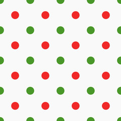 Red and green polka dot pattern