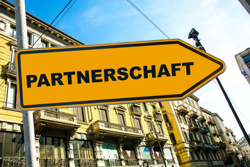 Obraz premium Schild 285 - Partnerschaft