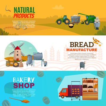 Bread Manufacture Horizontal Banners