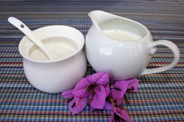 shugar and milk