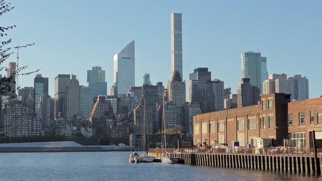 East River Eleventh Street Basin Manhattan Skyline