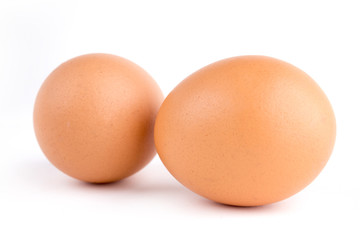eggs on white background