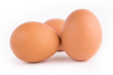 eggs on white background