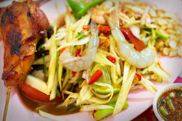 Roast chicken and Papaya salad