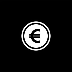 Euro flat vector icon