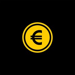 Euro flat vector icon