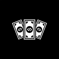 Dollar bills flat vector icon. Money flat vector icon