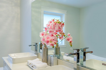 Fragment of a luxury bathroom