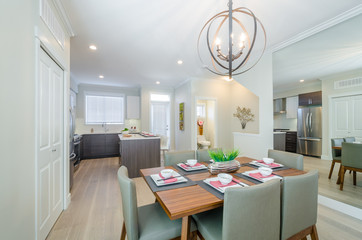 Modern dining room in luxury house.
