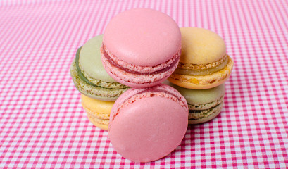 Colorful sweet macaroons