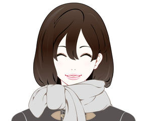 女性の表情 / 冬服 / 笑顔