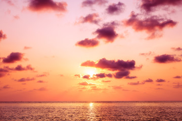 Obraz na płótnie Canvas Sunset over sea of Thailand