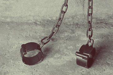 Iron shackles or cuffs