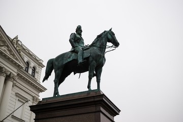 Hamburg, Germany - November 15, 2017: Hamburg streets and buildings. Germany