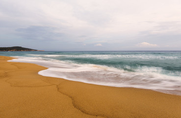 Sunset over Sea, Dramatic Sunset on the Beach, Nature in twilight period