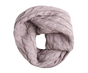 Knitted snood isolated.