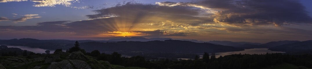 Fototapeta na wymiar Lake District Sunset