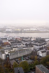 Fototapeta premium Aerial view to Hamburg city. Germany