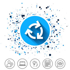 Recycling sign icon. Reuse or reduce symbol.