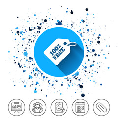 Free tag icon. Shopping special offer sign.