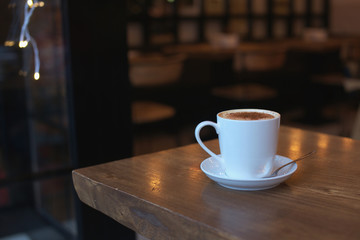A cup of coffee on the table