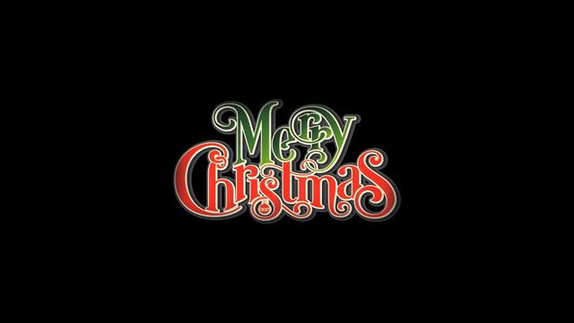 Merry Christmas Intro Alpha Channel