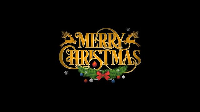 Merry Christmas Intro Alpha Channel