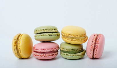 Colorful sweet macaroons