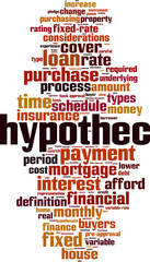 Obraz premium Hypothec word cloud