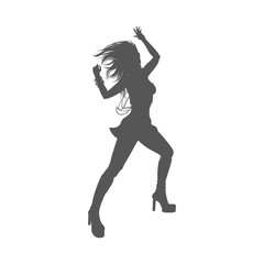 Fototapeta na wymiar woman dance in discotique
